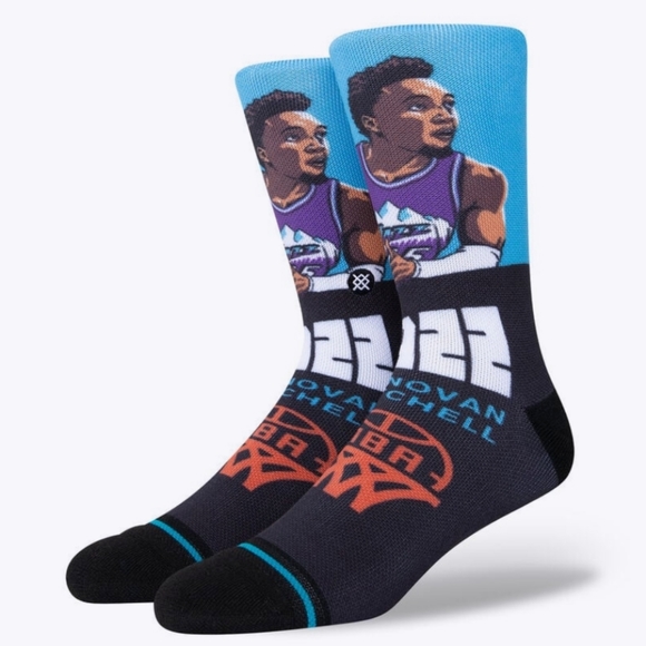 NWT Men's Utah Jazz Donovan Mitchell Stance Graded Crew Socks - Picture 5 of 10